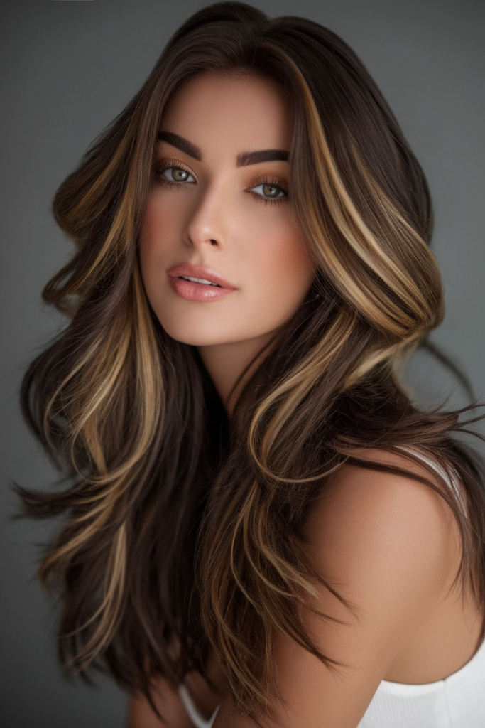 Summer Hair Color Ideas for Brunettes 2025: Caramel Accents