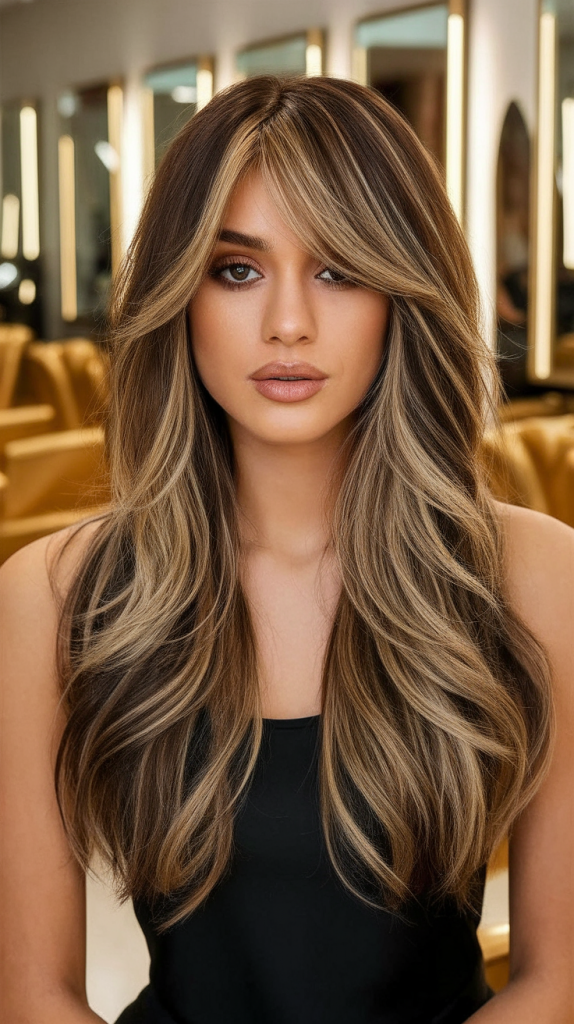 Summer Hair Color Ideas for Brunettes 2025: Caramel Accents