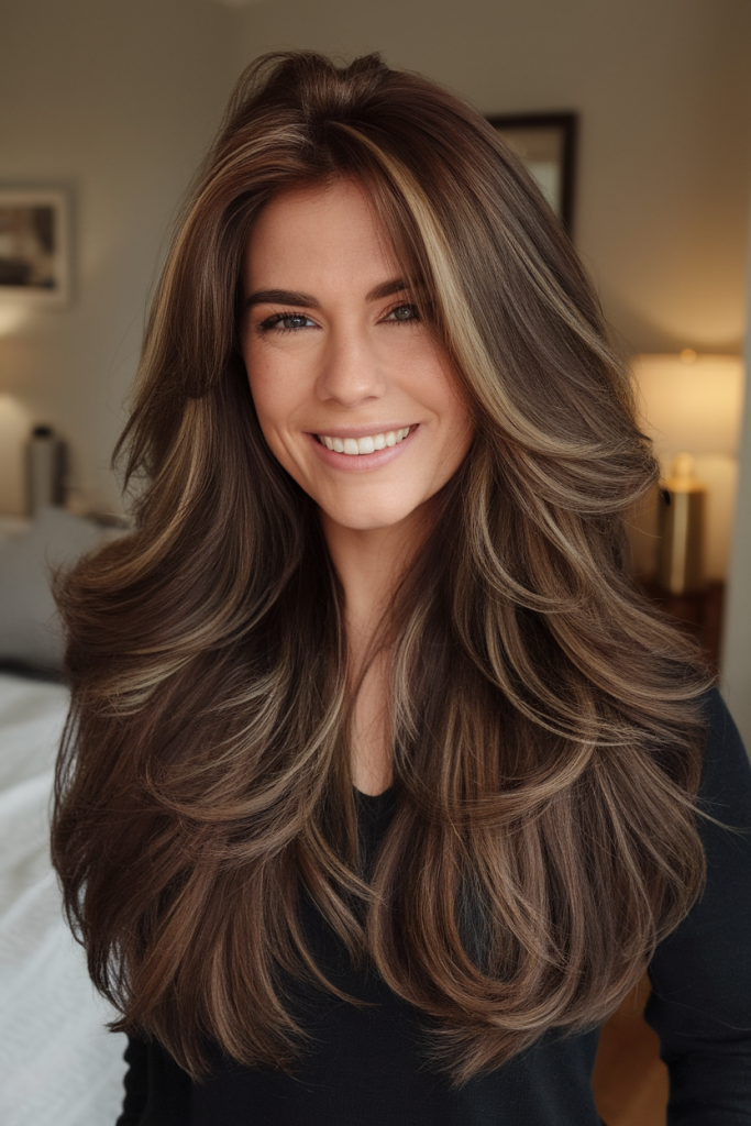 Summer Hair Color Ideas for Brunettes 2025: Caramel Accents
