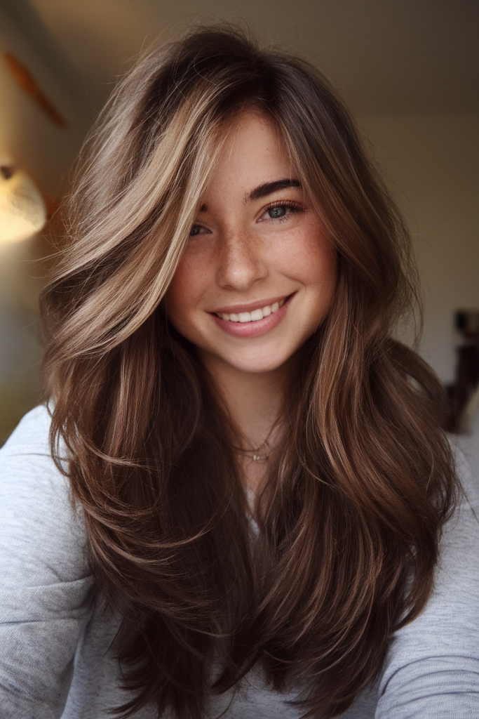 Summer Hair Color Ideas for Brunettes 2025: Caramel Accents