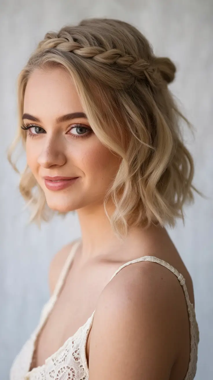 Beautiful Natural Hairstyles - Summer 2025 Inspo! Soft Blonde Bob with Side Braid Accent