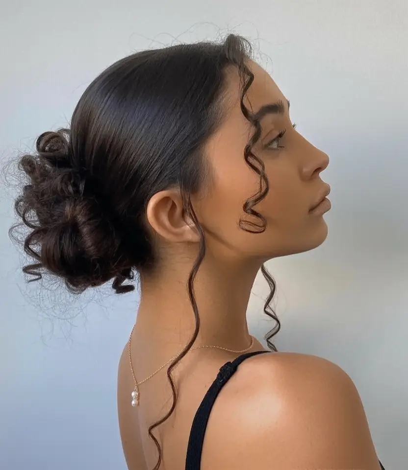Beautiful Natural Hairstyles - Summer 2025 Inspo! Romantic Low Bun with Defined Spiral Strands