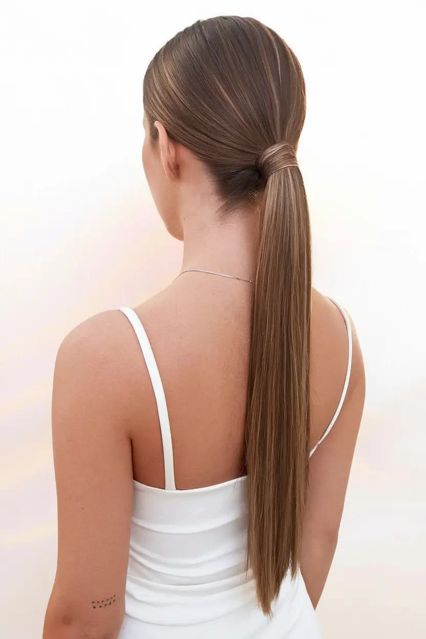 Beautiful Natural Hairstyles - Summer 2025 Inspo! Ultra Sleek Low Ponytail with a Hidden Wrap