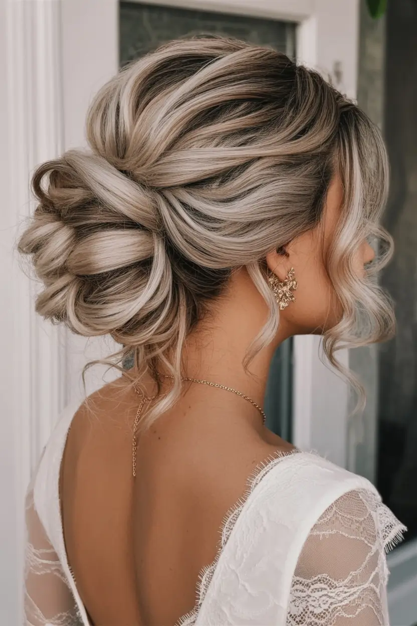 Beautiful Natural Hairstyles - Summer 2025 Inspo! Textured Low Bun with Ribboned Swirls