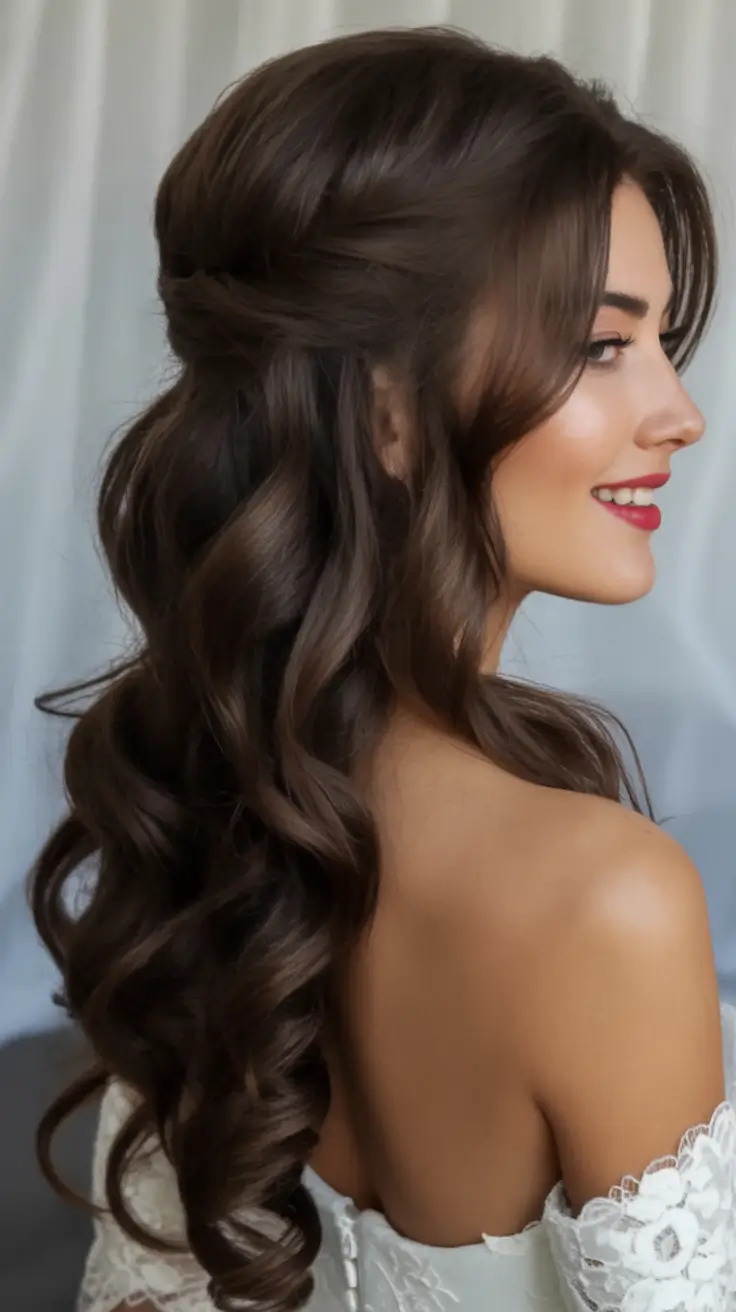 Beautiful Natural Hairstyles - Summer 2025 Inspo! Loose Romantic Waves Half Updo