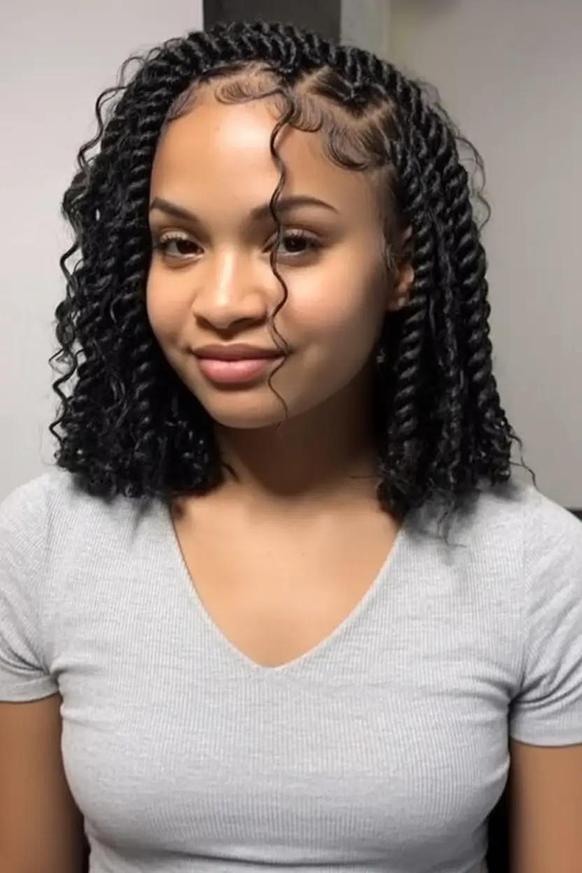 Beautiful Summer Braids for Black Women 2025 Soft Shoulder-Length Twists with Defined Curl Ends