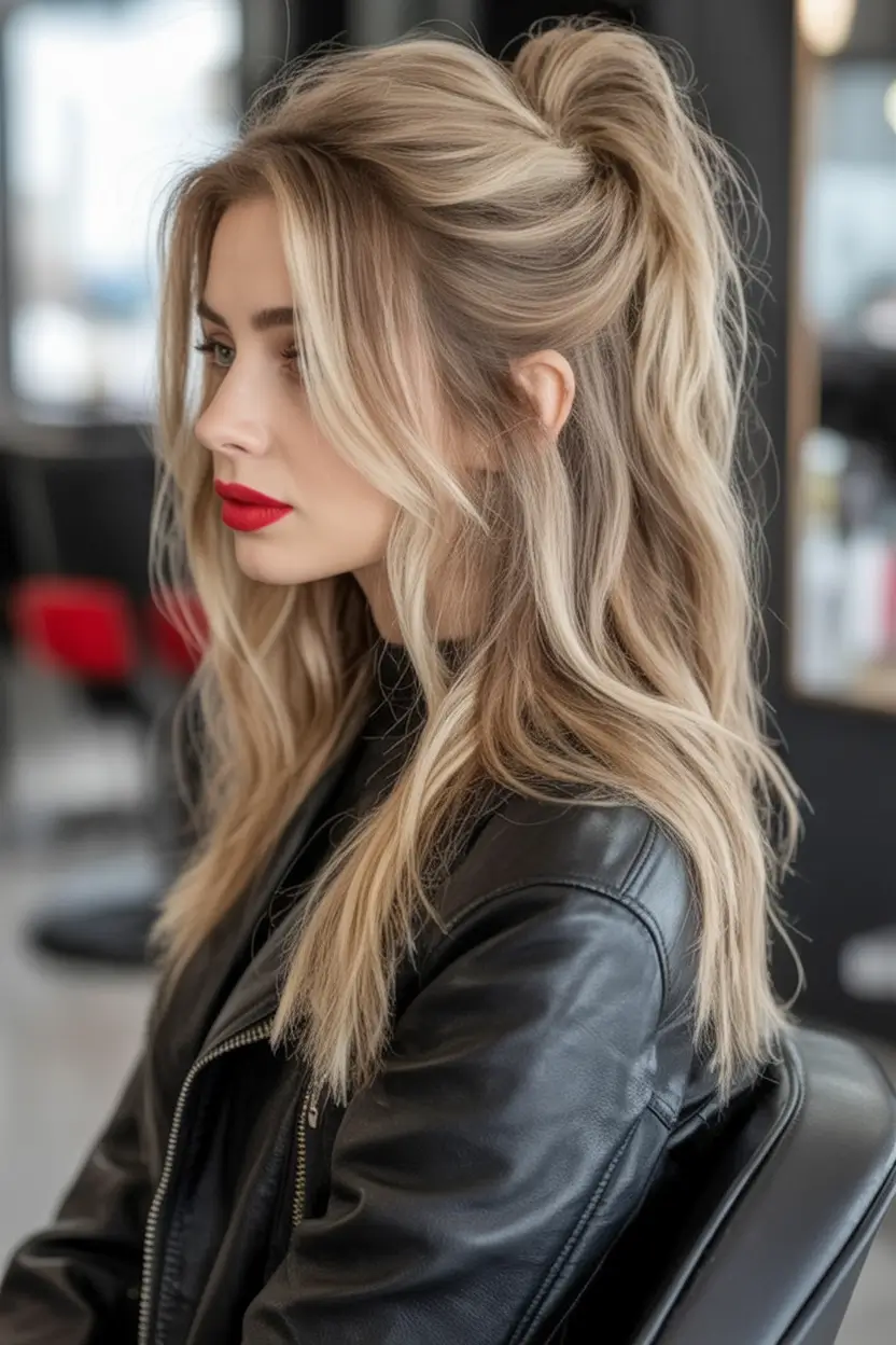 Easy Summer Hairstyles 2025 - Quick Looks You'll Love Half-Up Waves with Volume Crown