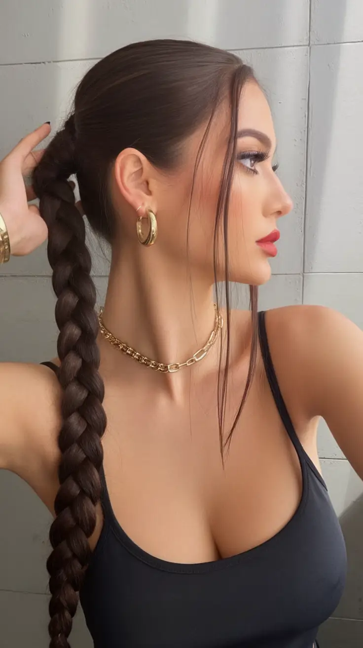 Effortless Summer Hairstyles 2025 Sleek Braided Ponytail