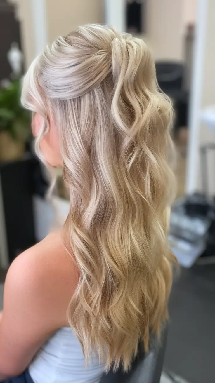 Effortless Summer Hairstyles 2025 Romantic Half-Up Waves