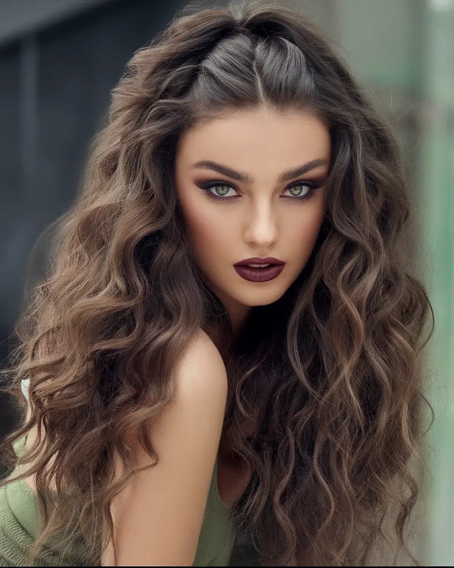 Effortless Summer Hairstyles 2025 Voluminous Curly Hair with Braided Crown