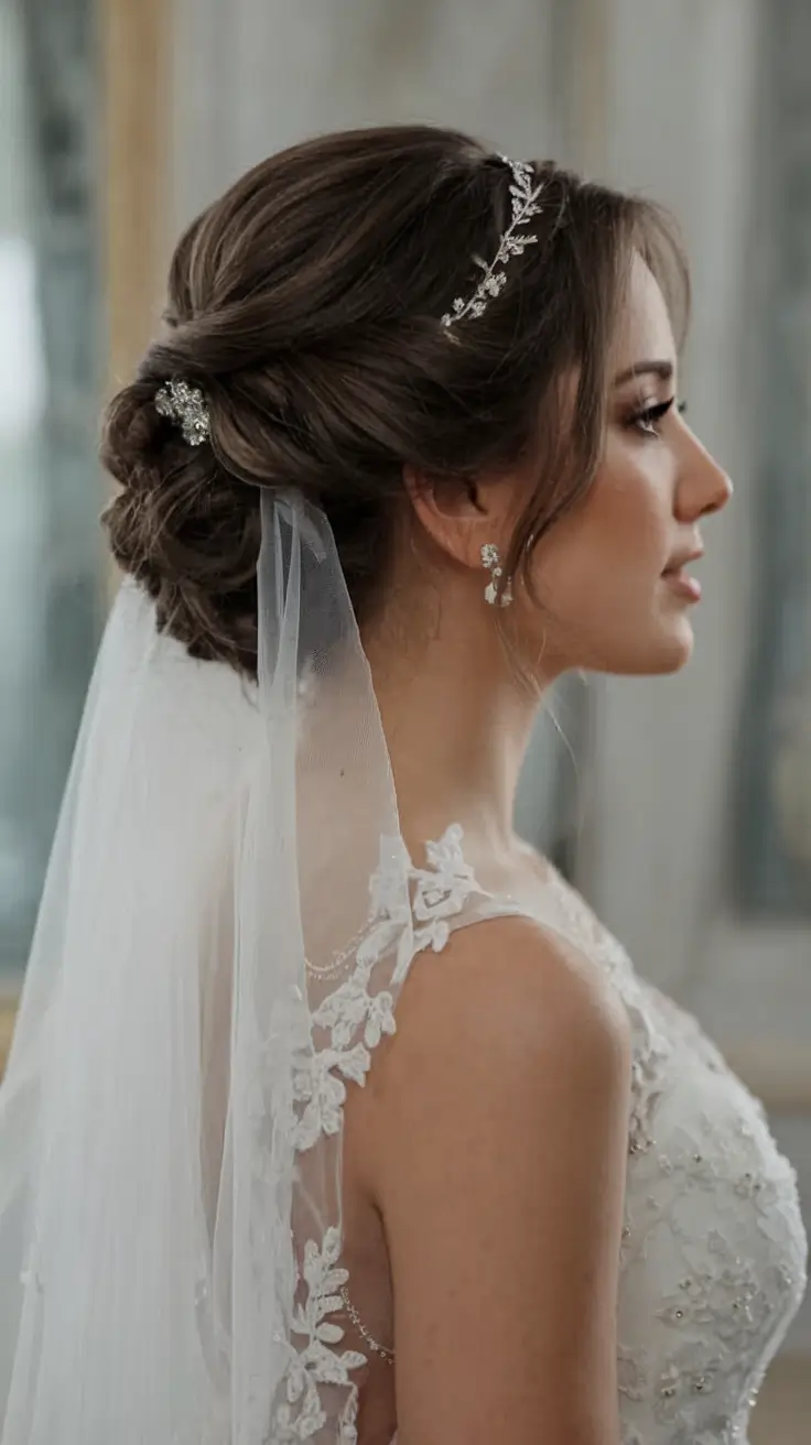 Elegant Wedding Hair Trends - Summer 2025 Romantic Loose Bun With Floral Baby's Breath