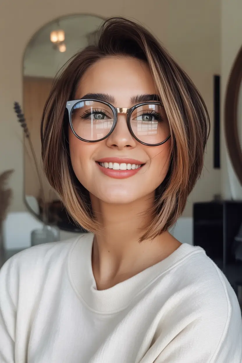 Fresh Inspiration Short Summer Haircut 2025 Sleek Layered Bob With Dimensional Brunette