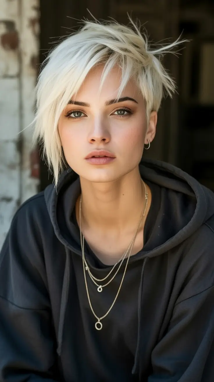 Fresh Inspiration Short Summer Haircut 2025 Side-Swept Shag With Piecey Texture
