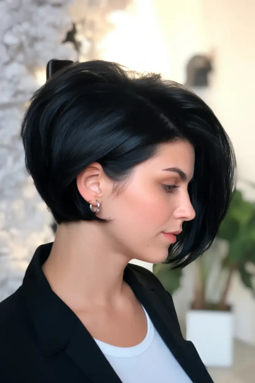 Fresh Inspiration Short Summer Haircut 2025 Power Bob with a Sleek Side Sweep
