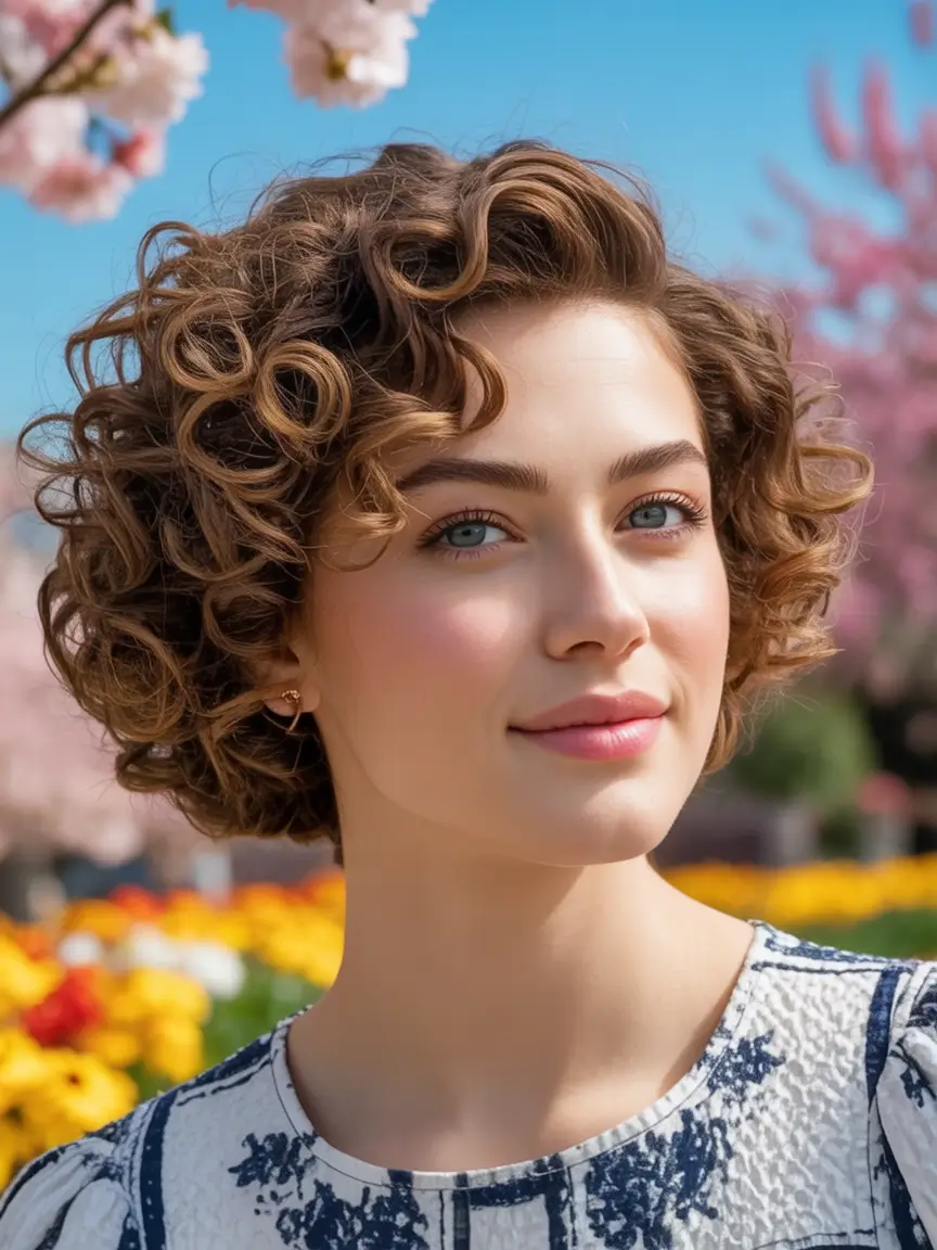 Fresh Inspiration Short Summer Haircut 2025 Playful Spring Curls for Warm Weather Days