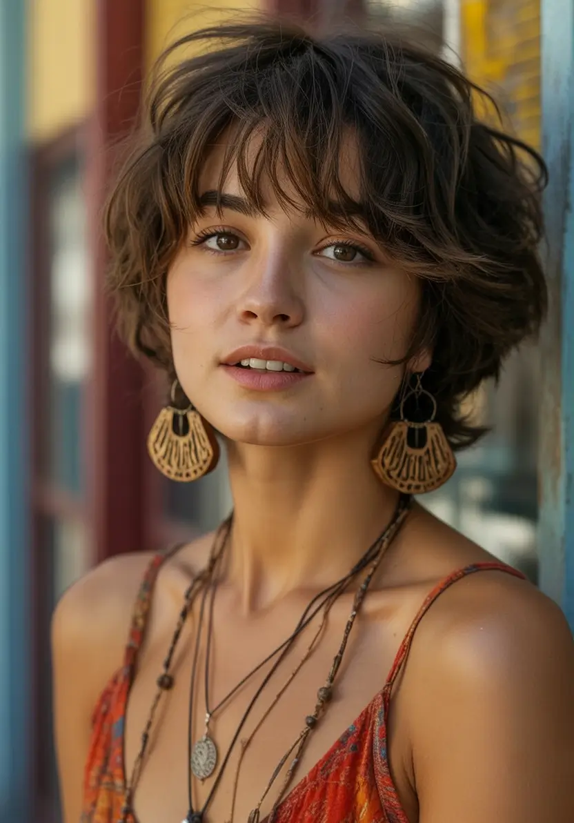 Fresh Inspiration Short Summer Haircut 2025 Shaggy Layers with Fringe Energy