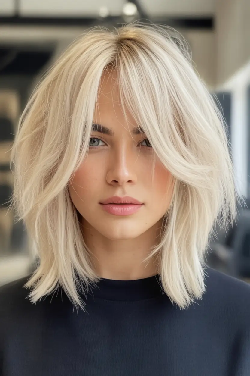 Fresh Inspiration Short Summer Haircut 2025 Feathered Shoulder-Length Layers with Curtain Bangs