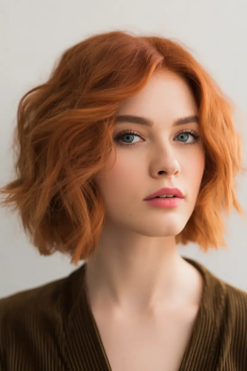 Fresh Inspiration Short Summer Haircut 2025 Ginger Bob With Playful Angles