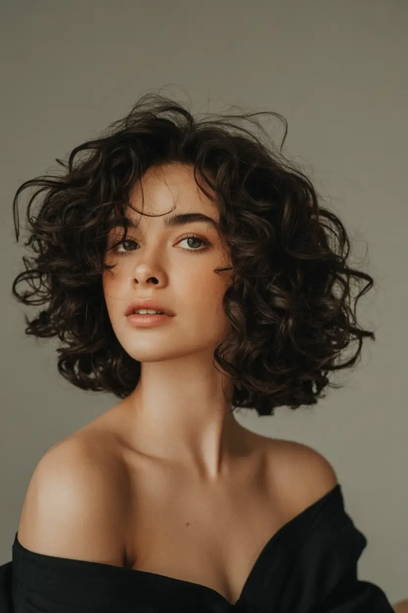 Fresh Inspiration Short Summer Haircut 2025 Voluminous Brunette Curls With Major Bounce