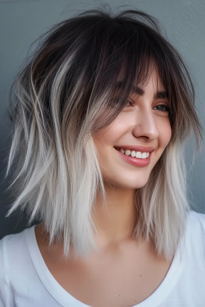 fresh shades summer ombre hair color ideas 2025 Smoky Blonde Contrast
