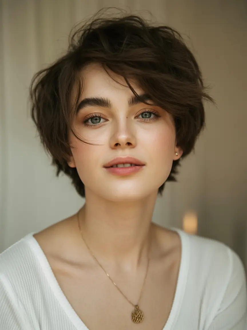 haircut for chubby face - summer ideas 2025 Softly Tousled Boy Cut