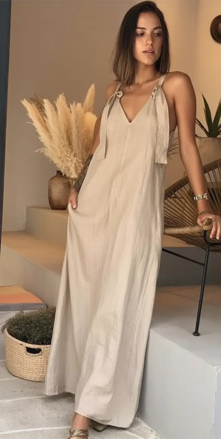 july outfits ideas 2025 Neutral Linen for Warm Days and Long Walks