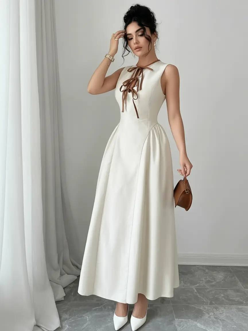 june outfits ideas 2025 Clean Cream and Sweet Bow Energy