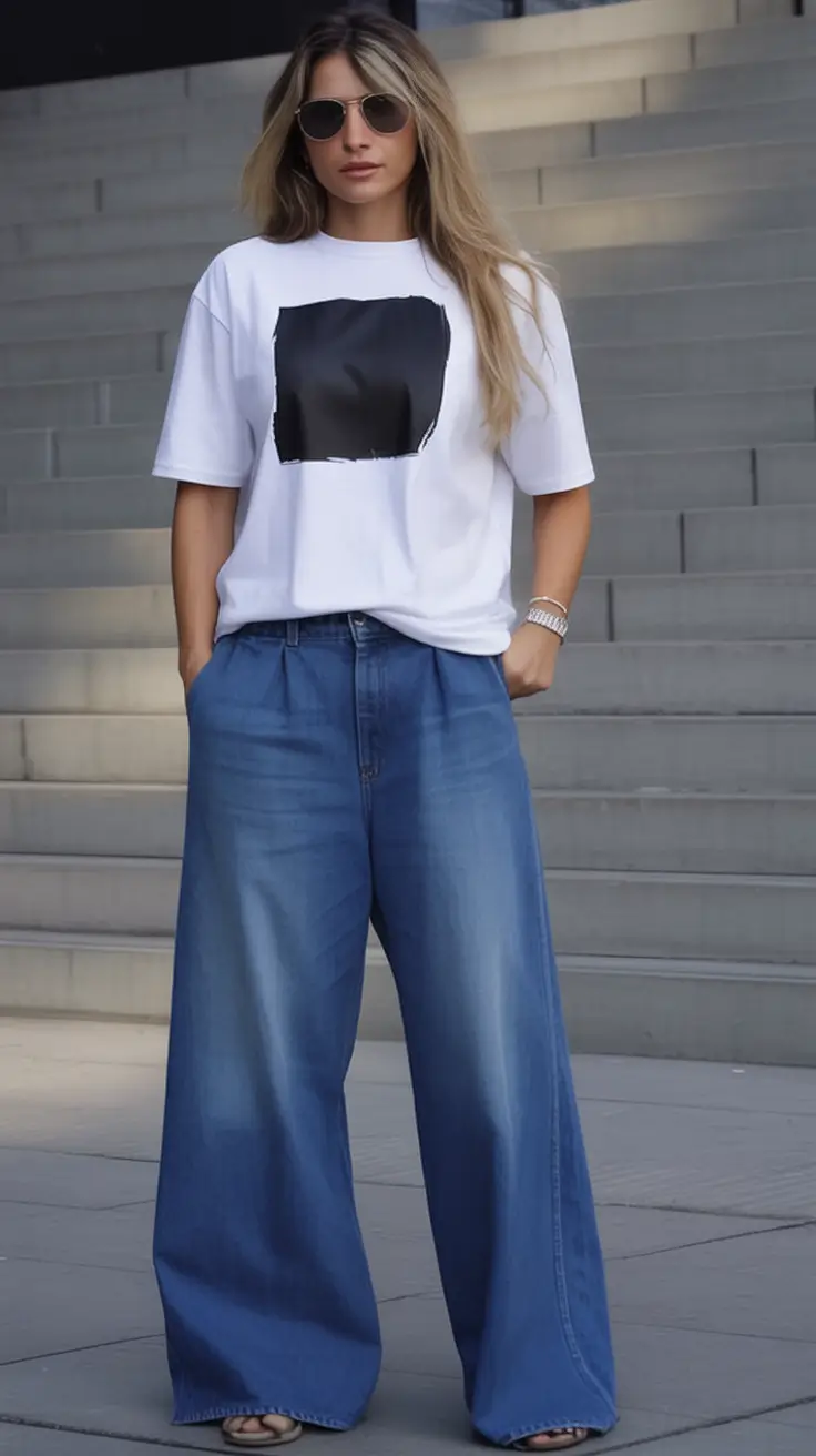 june outfits ideas 2025 Oversized Tee, Oversized Confidence