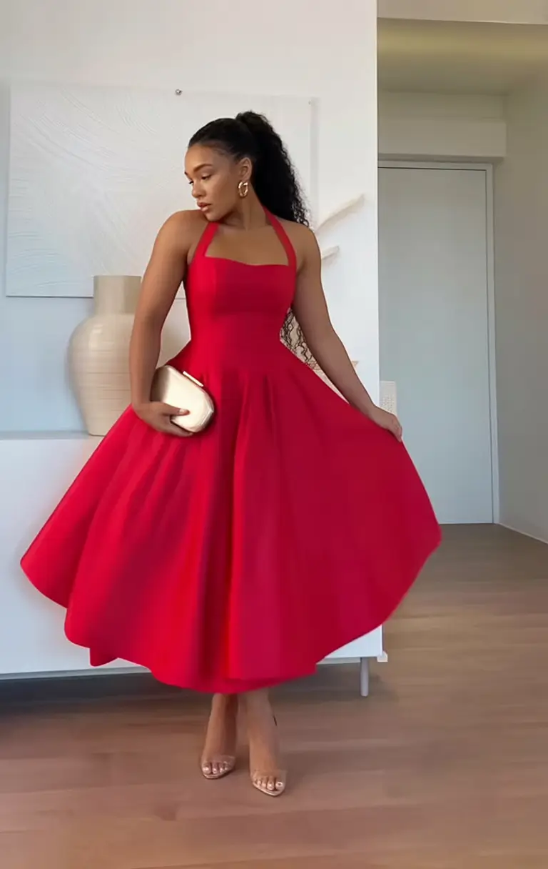 june outfits ideas 2025 Bold Retro Energy in Red