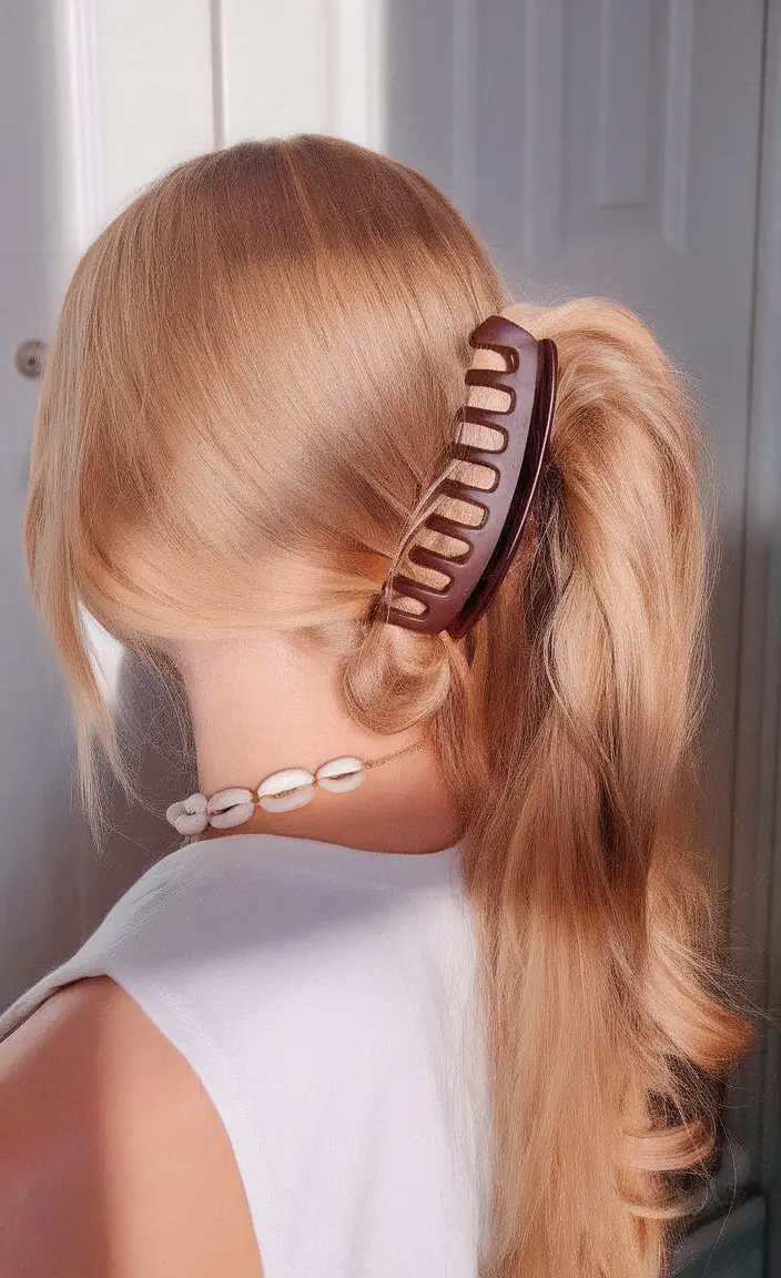 Must-Try Summer Hairstyles for Long Hair 2025 Low Clip Twist With Beachy Flow