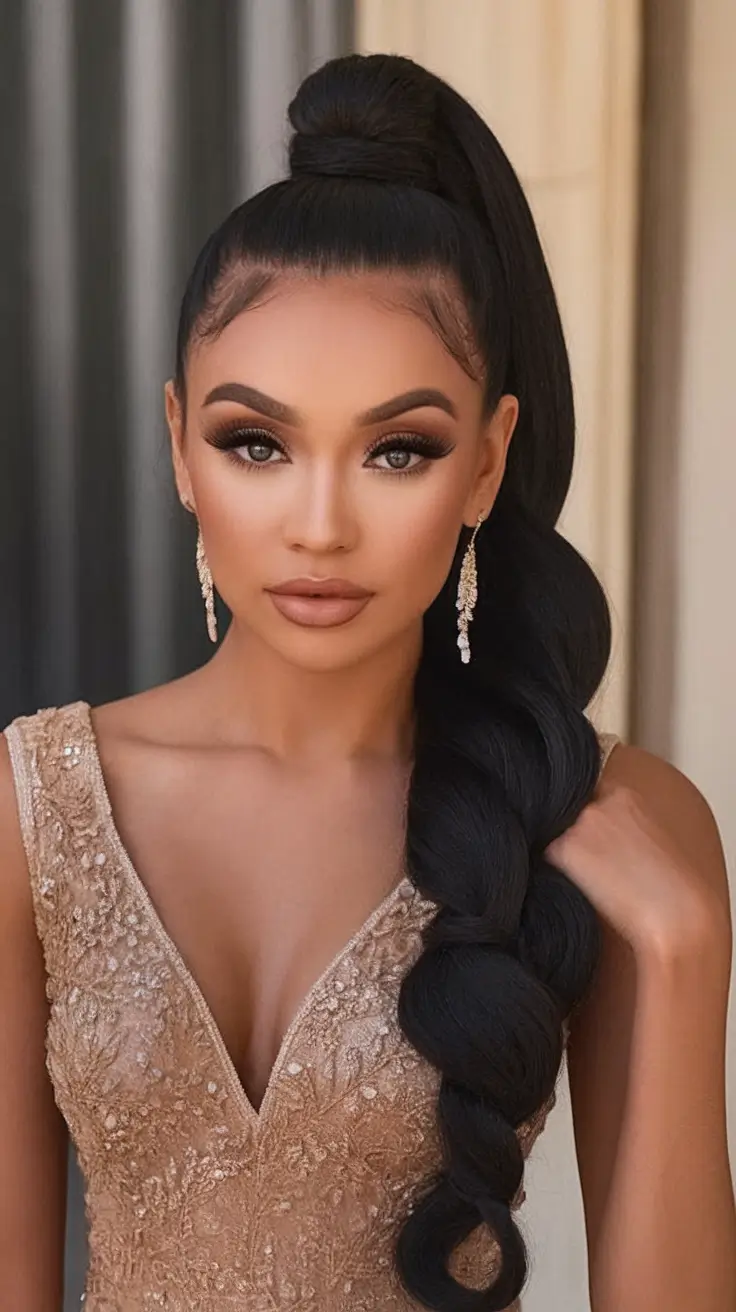 Must-Try Summer Hairstyles for Long Hair 2025 Glam High Pony With Waves