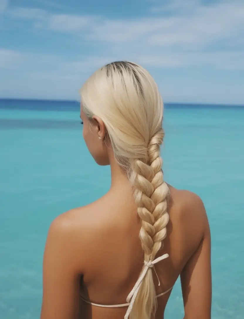 Practical Summer Swimming Hairstyles 2025 Loose Low Braid for Ocean Ease