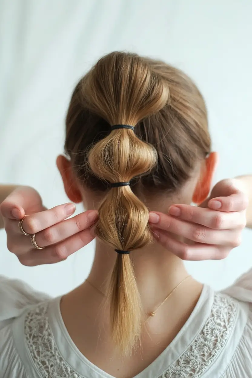 Practical Summer Swimming Hairstyles 2025 Minimalist Bubble Ponytail