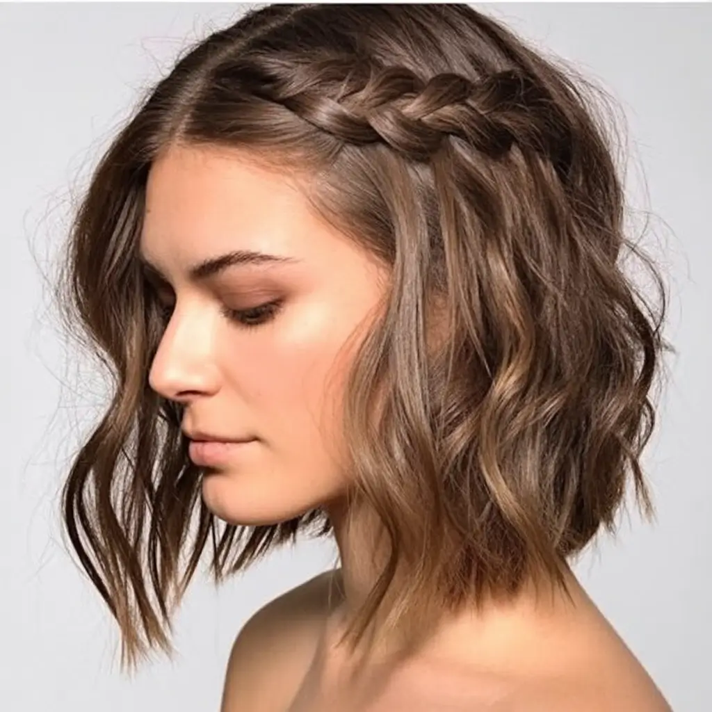 Quick Styles Summer Simple Hairstyle 2025 Textured Brown Bob with Side Braid