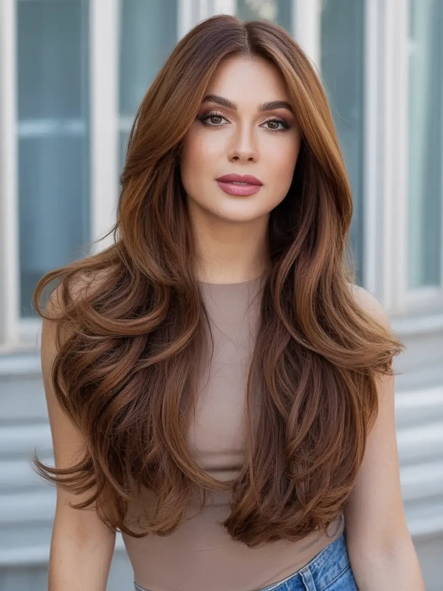 Summer 2025 Long Haircuts: Elegant & Flowing Ideas Timeless Caramel Volume