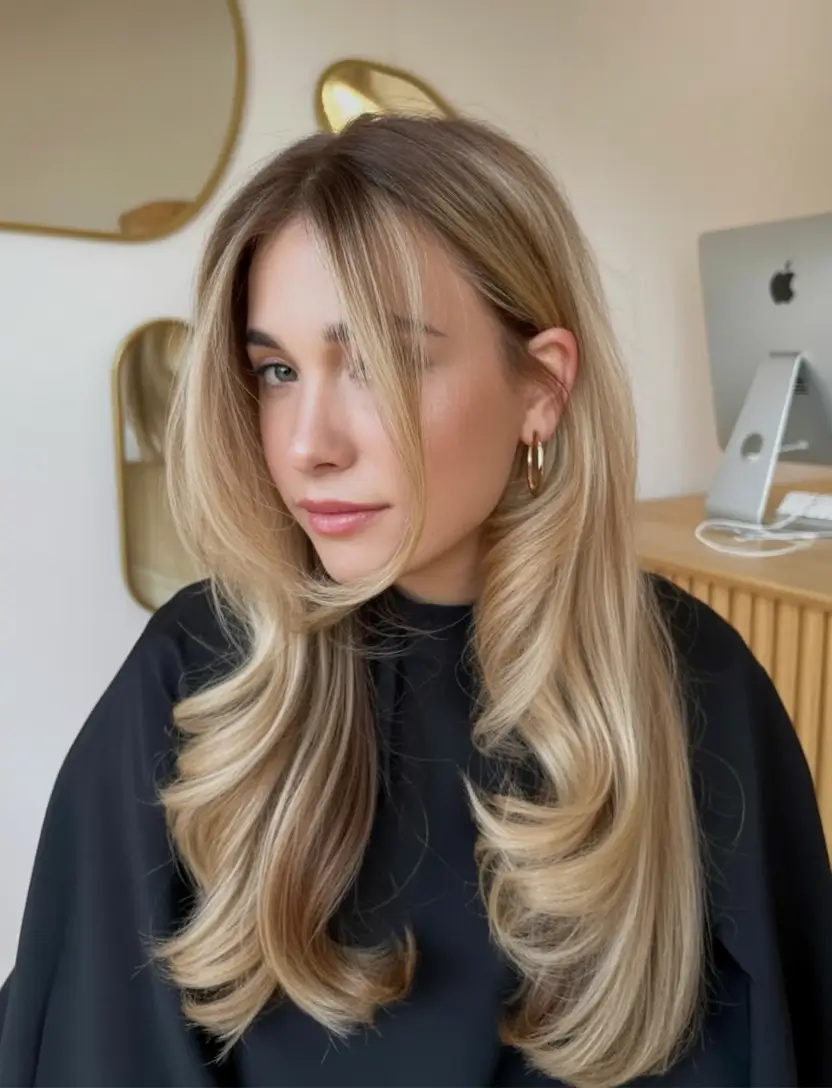 Summer 2025 Long Haircuts: Elegant & Flowing Ideas Glossy Retro Flip with Soft Face Layers