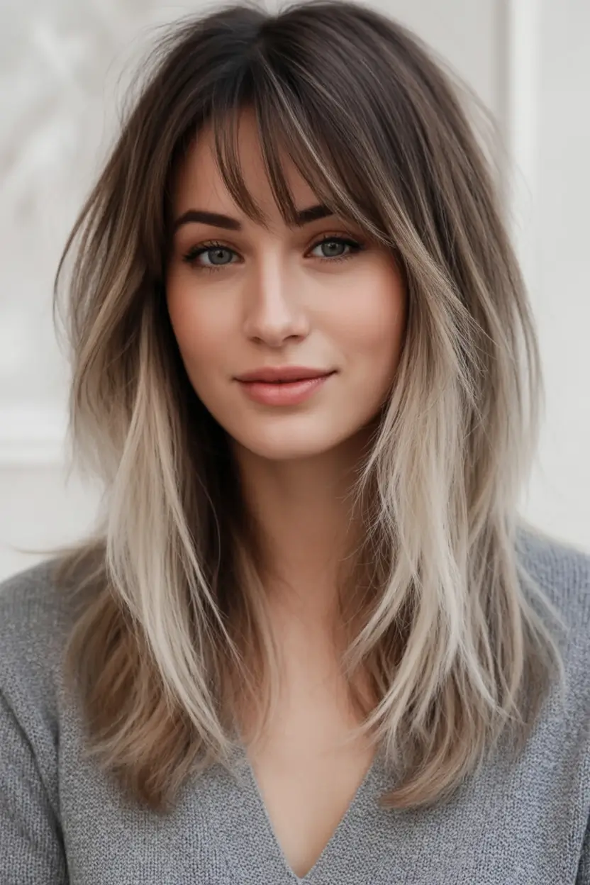 Summer 2025 Long Haircuts: Elegant & Flowing Ideas Smoky Ash Blonde Shag