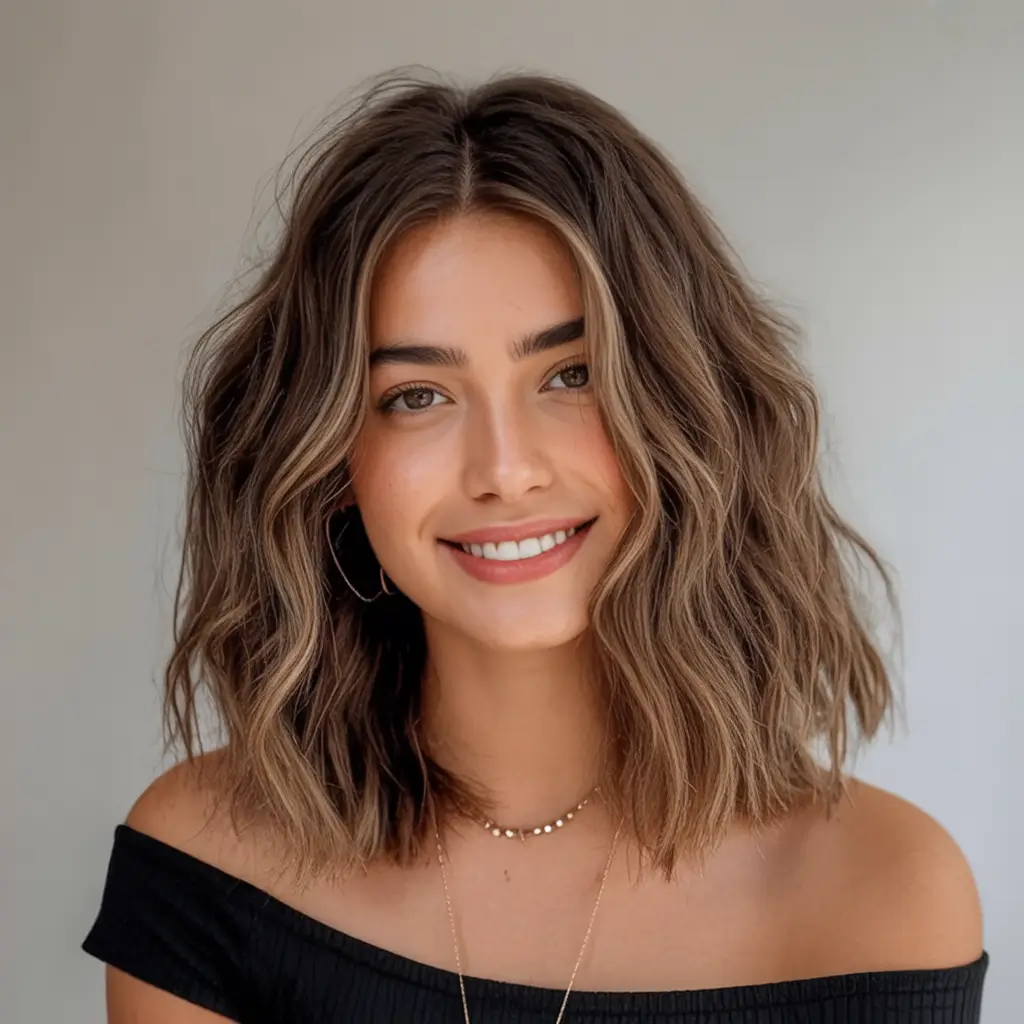 Sun-Kissed Highlight Ideas for Brunettes - Summer 2025! Soft Texture with Sandy Dimension