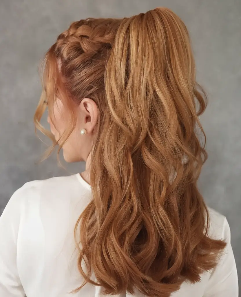 Vacation Hairstyles for Summer 2025: Chic Inspiration Twisted Crown Ponytail