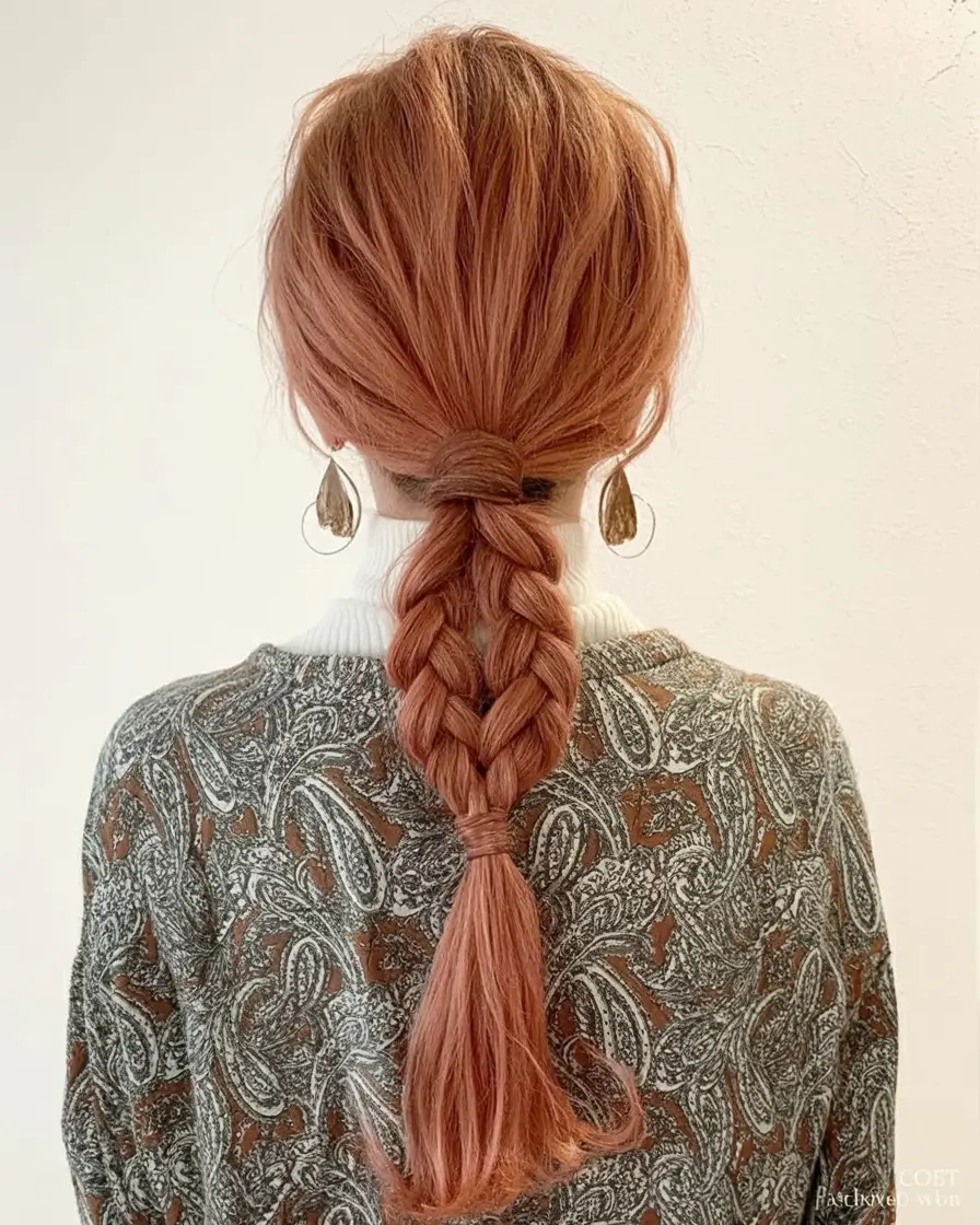 Vacation Hairstyles for Summer 2025: Chic Inspiration Loose French Braid with Rosy Vibes