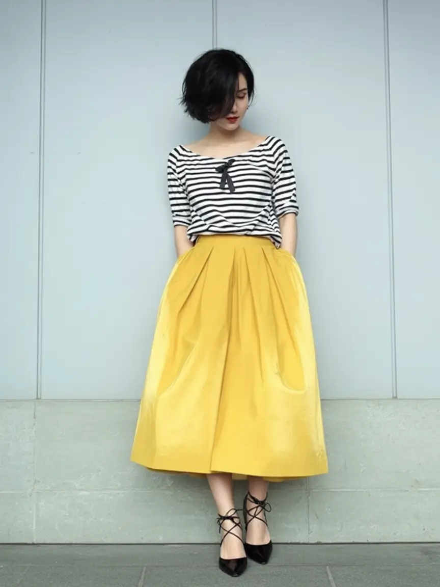 wardrobe ideas for july 2025 Golden Yellow and Timeless Stripes