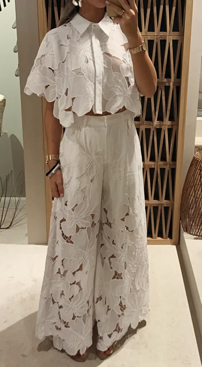 wardrobe ideas for june 2025 White on White Floral Statement
