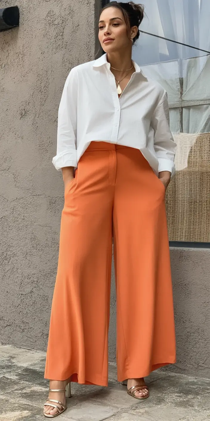 August Fashion outfits: Easy Ideas 2025 Bright Trousers, Crisp Mood