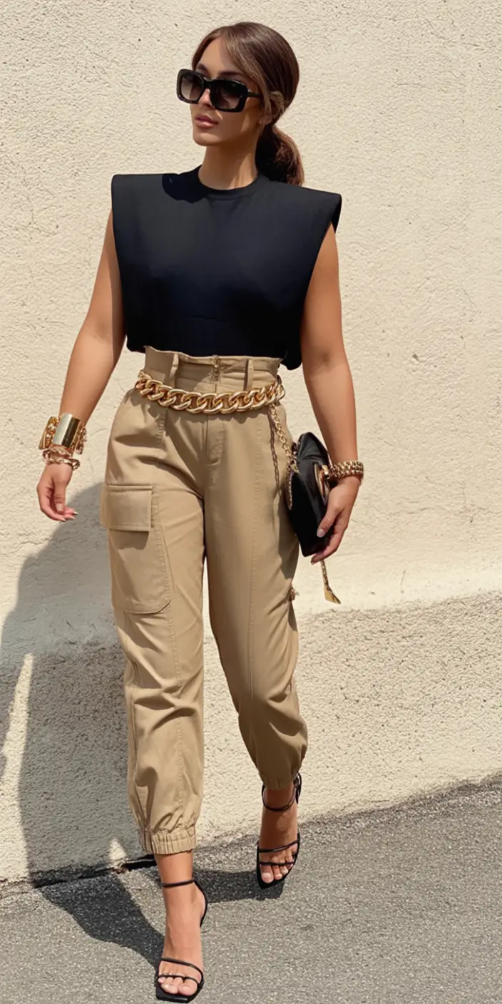 August Fashion outfits: Easy Ideas 2025 Power Neutrals With An Edge