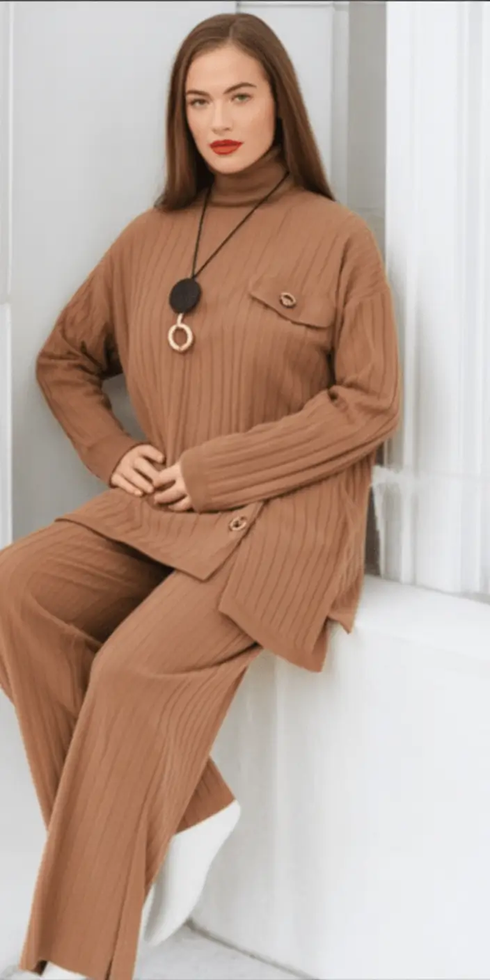 Autumn Fashion outfits for 2025 Monochrome Knit Set Max Impact