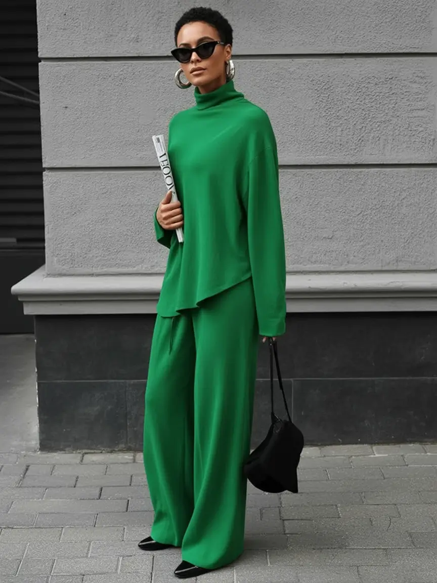 Autumn Fashion outfits for 2025 Green Monochrome Elevated