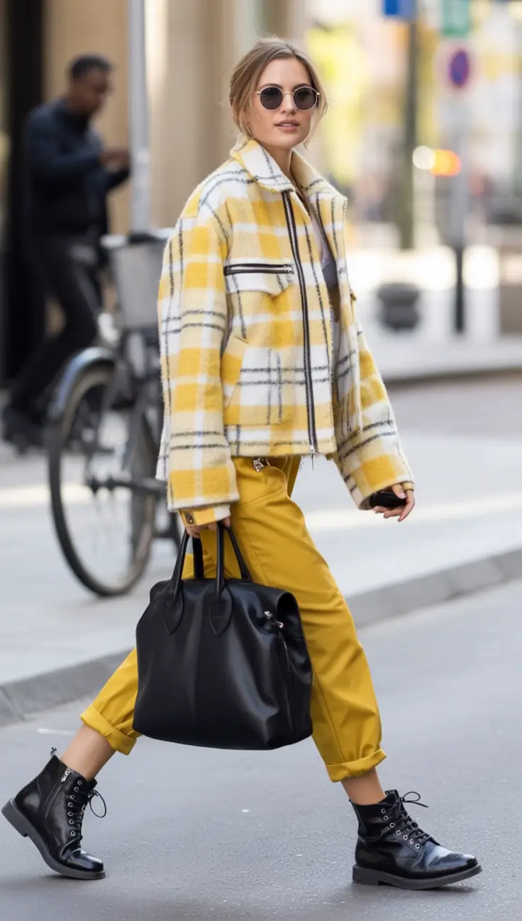 Autumn Fashion outfits for 2025 Checkerboard Sunshine Street Style