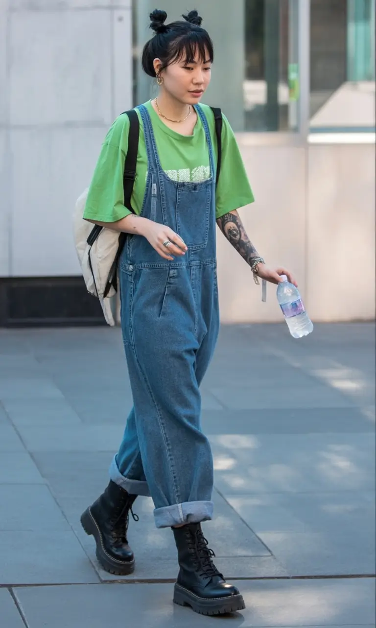 back to school outfits ideas 2025 Edgy and Effortless in Denim