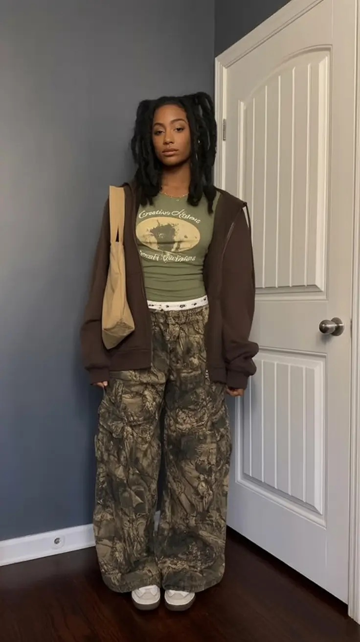 back to school outfits ideas 2025 Woodland Grunge with a Southern Street Twist