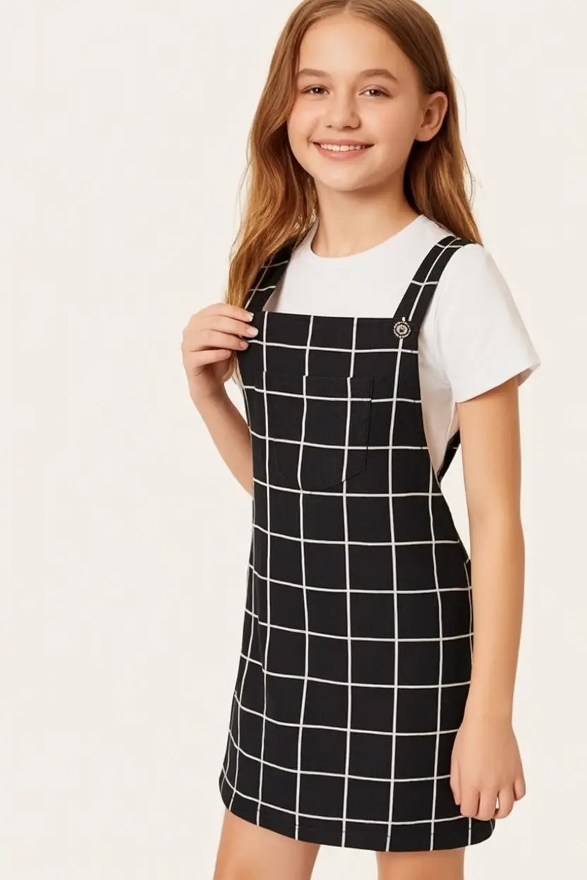 back to school outfits ideas 2025 Minimal Grid Print for a Clean Fresh Start